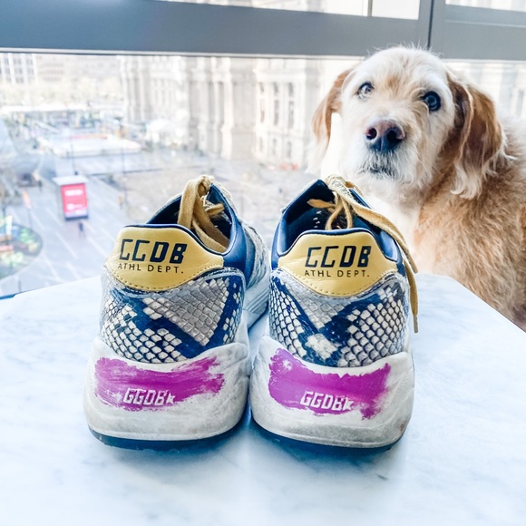 GOLDEN GOOSE ‘RUNNING SOLE’ SNEAKERS, SZ 39 - RARE SNAKE SKIN LEATHER - Picture 3 of 8